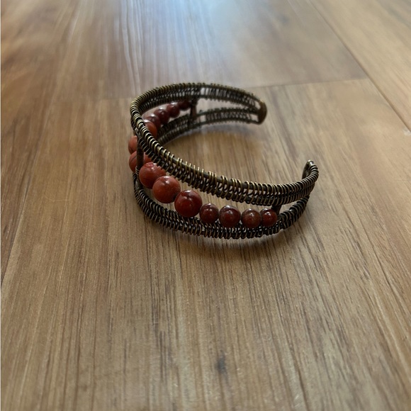 Evening embers red jasper cuff - Picture 4 of 5